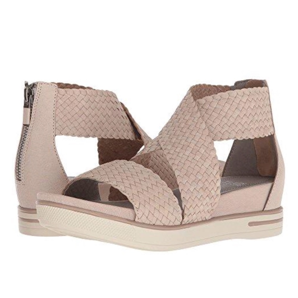 Eileen Fisher Sport 4 Woven Leather Platform Sandals